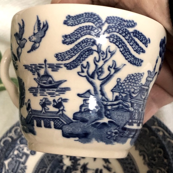 Vtg EIT England English Ironstone Tableware Blue Willow 3 pieces - Picture 2 of 10